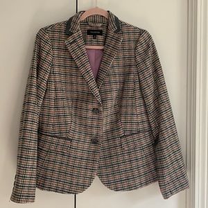 Talbots wool houndstooth blazer size 10